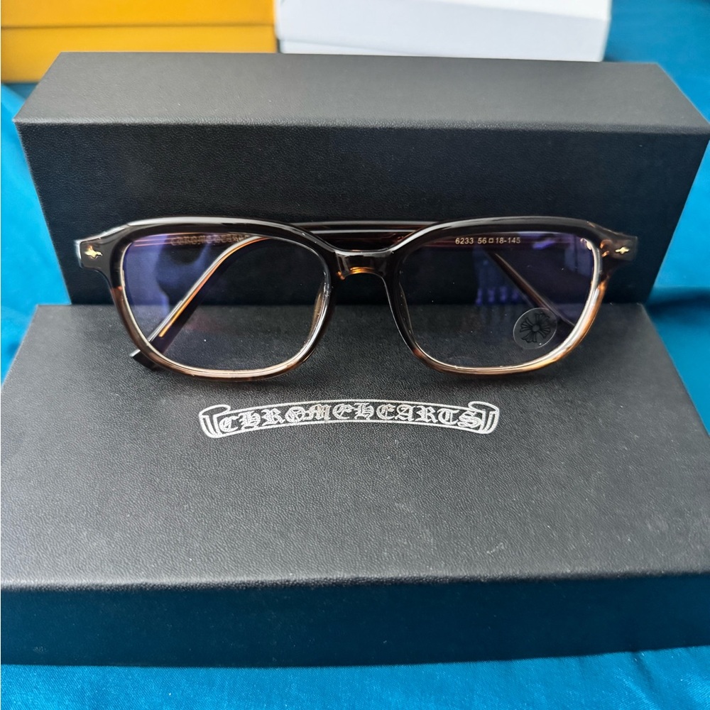 Chrome Hearts Tortoise Shell Eyeglasses